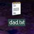 The text file on the desktop