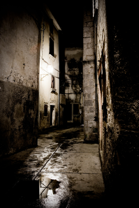 Just a dark alleyway