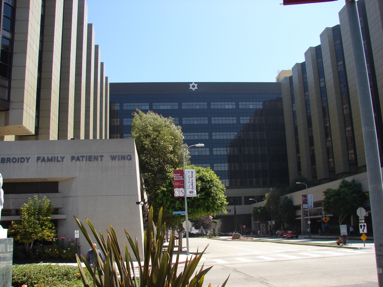 Фасад больницы Cedars Sinai — реальное место, вымышленное событие.