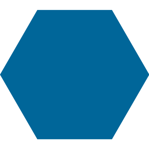 A blue hexagon.