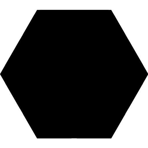 A black hexagon.
