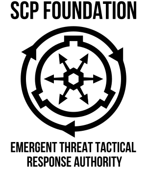 The text on this image reads: SCP Foundation Emergent Threat Tactical Response Authority.